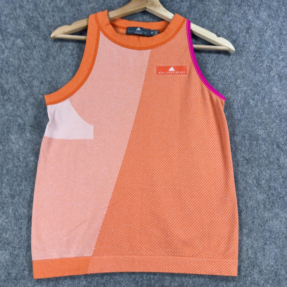 Adidas Stella McCartney Barricade Tank Top Womens Medium Orange Tennis BR8436